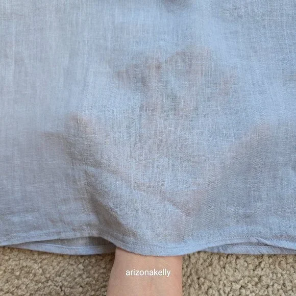 NWT Sauths Linen Scarf Blue - Picture 9 of 10